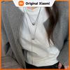 LATS Persönlichkeit Edelstahl Perlenkugel Anhänger Halskette für Damen Silber Farbe Doppellagig Hip Hop Rock Choker Schmuck