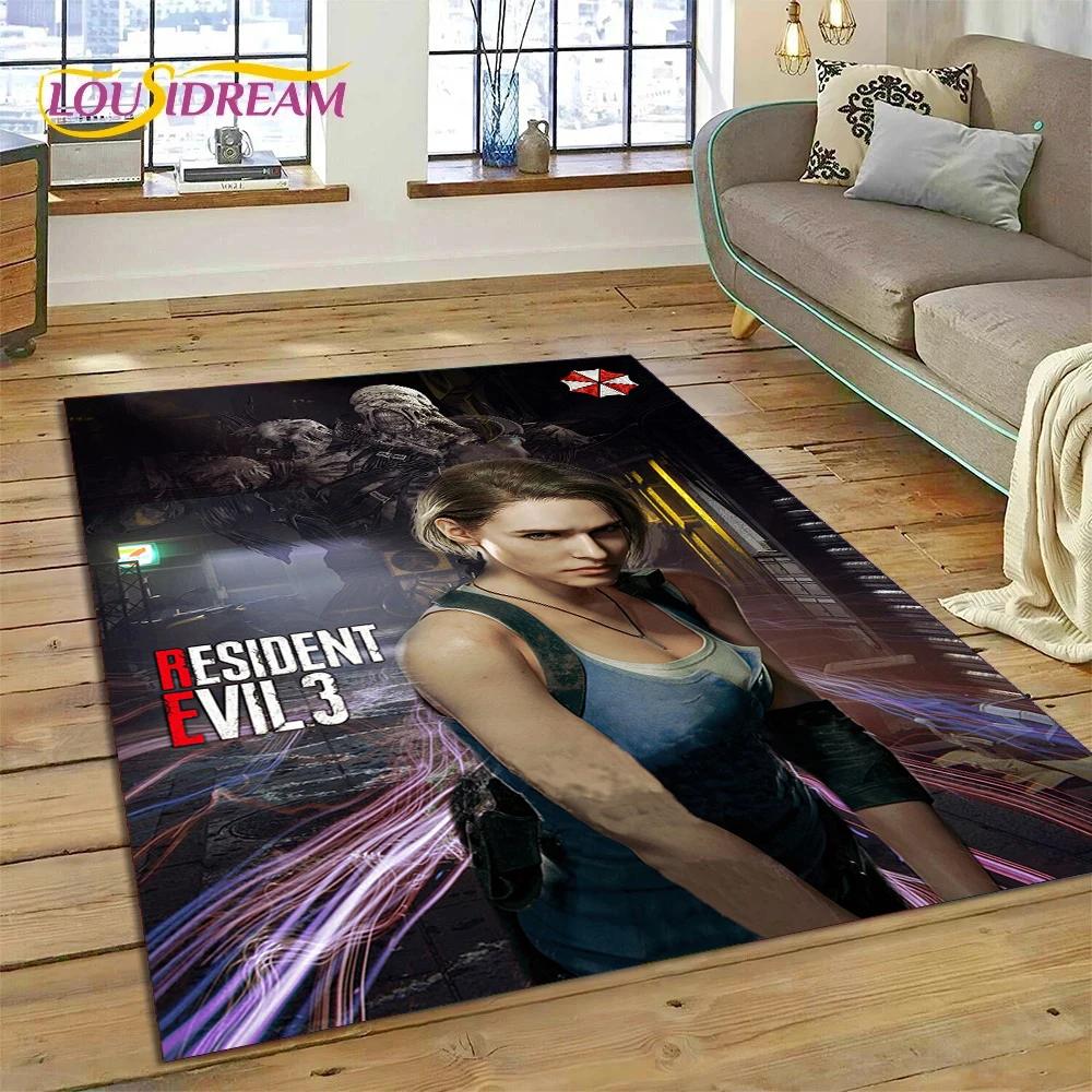 3D Horro Games R-Resident Evil Gamer Carpet Rug for Bedroom Living Room Home Sofa Decoration,Child Game Large Decor Floor Mat