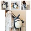Cute Plush Cartoon Backpack For Girls, Large Size With Lovely Double-shoulder Dragon Cat Design