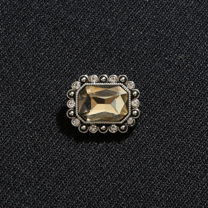 

10 шт. Премиум металлические ромбовидные пуговицы, высококачественные пуговицы для пальто и куртки, универсальные шифоновые рубашки, квадратные хрустальные ромбовидные пуговицы 18Mm * 21mm champagne