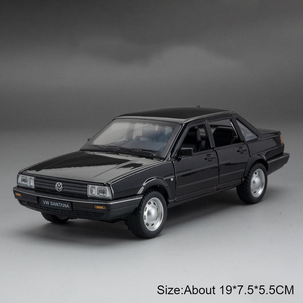 1:24 Retro Santana Model Auta Hračka Otevírací Dveře Zvuk Světlo Policejní Auta Slitina Tlakově Odlitý Autobus Modely Vozidel Kolekce Dárky pro Děti