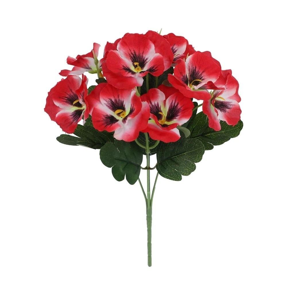 32cm Fake Flowers Reusable Faux Pansy Flowers Elegant UV Resistant Flowers  Home Decoration