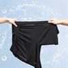 Men’s Ultra Lightweight Stretchy Ice Silk Seven Tenth Length Pants with Elastic Waistband and Zipper Pockets for Everyday Wear