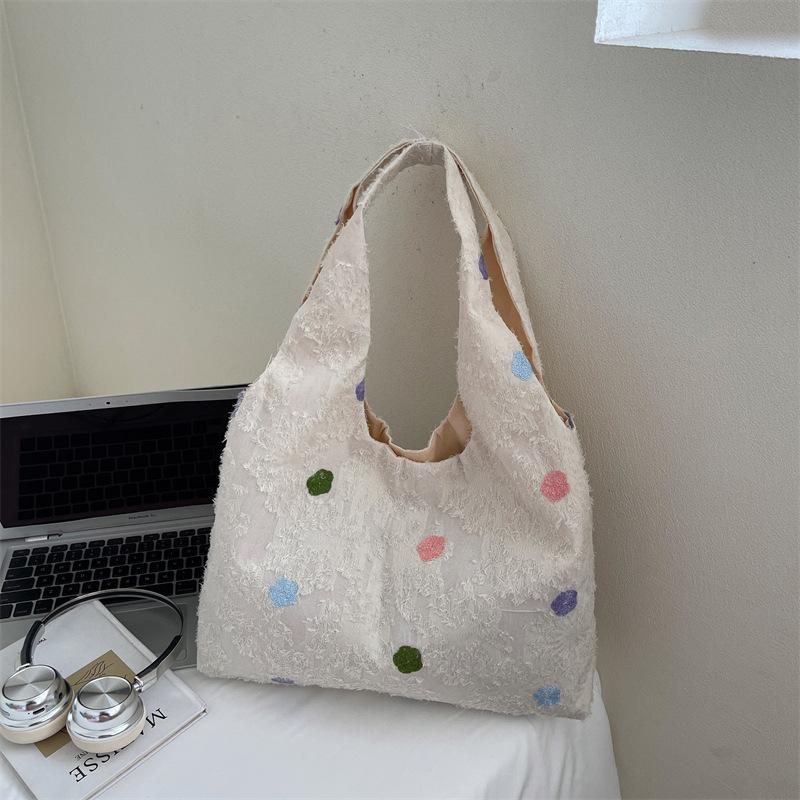 Handheld Cloth Bag Women's Bag Spring New Fashion Love Tote Bag Casual Large-capacity Shopping Bag Bag
