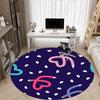 1pc Pencils Office Round Rug, Non-slip, Soft and Durable Office Rug for Interior Decoration, Perfect for Office, Beautiful Decoration yy260323039