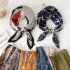 70 Pleated Diamond Silk Scarf for Women - Versatile Spring/Summer Neckerchief & Hairband