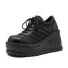 Wedge Thick Bottom Fashion Punk Shoes Woman Fashion Classics Gothic Boots Women Ladies High Platform Flats Black