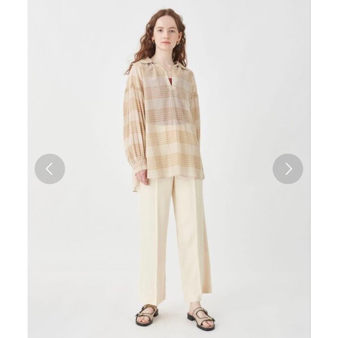 Used Cotton acetate twill tuck flare pants MACPHEE Tomorrowland