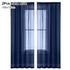 1/2Pcs Rod Pocket Voile Sheer Curtain Door Drape Shades  Living Room Bedroom Kitchen Decoration