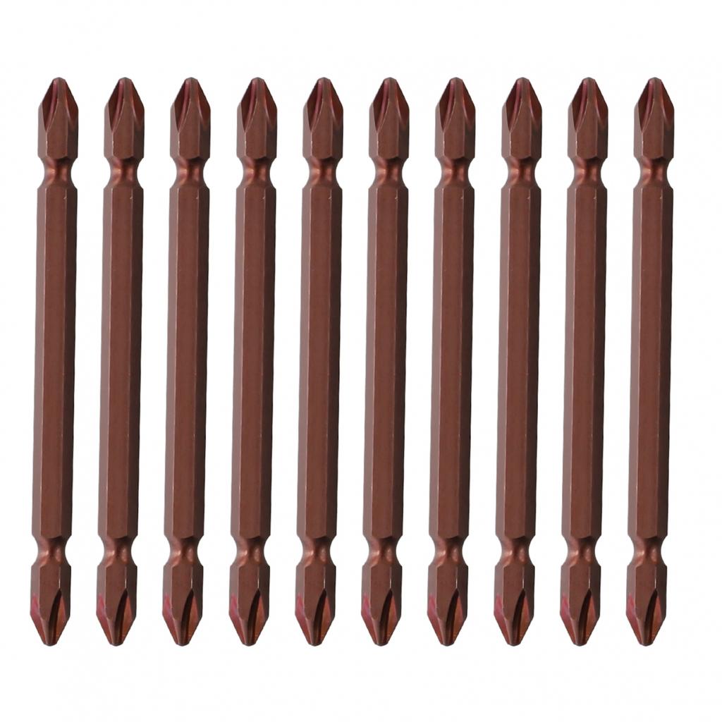 10pc Electric Screwdriver Bit Alloy Steel 100mm Bits PH2 Double Head Drill Bit