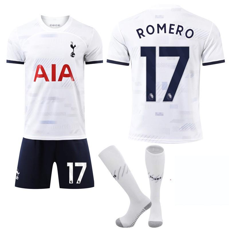 2324 Kit Calcio Casa Tottenham Hotspur Maglia Numero 7 Son Heung-min 9 Richarlison 17 Romero Edizione Fan