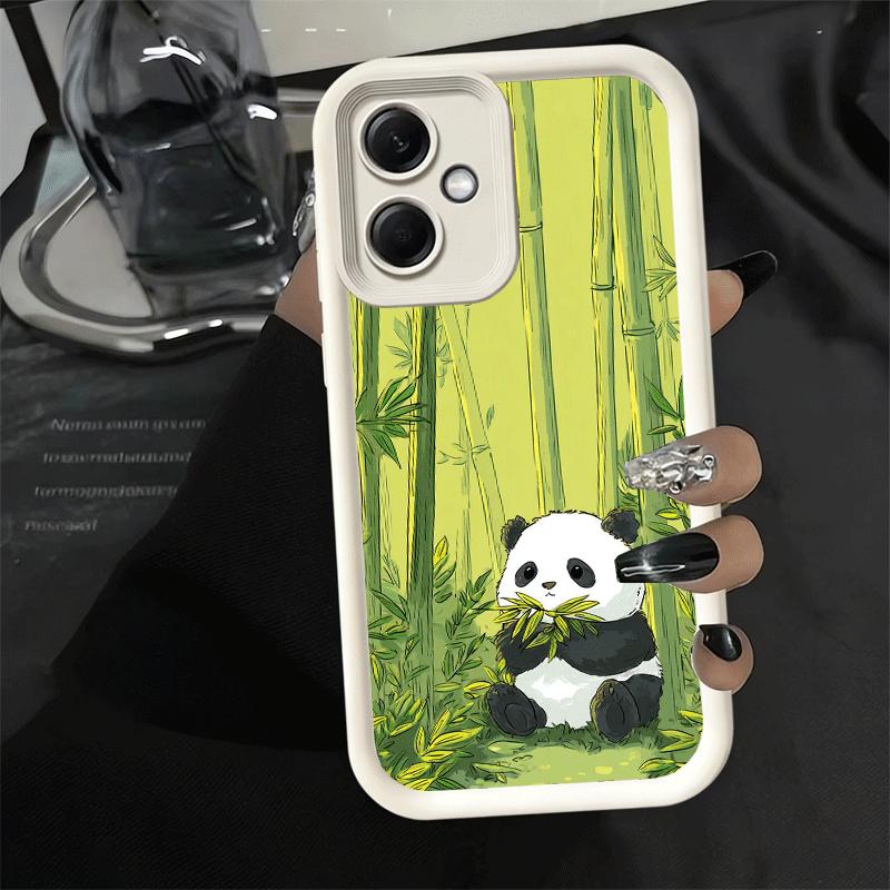 Cute Cartoon Panda Soft Phone Case for Xiaomi Poco X7 X6 X5 Pro X4 Gt X3 F7 Ultra M8 M7 Redmi 15C 15 14C 13 13C 12 12C 10 10C