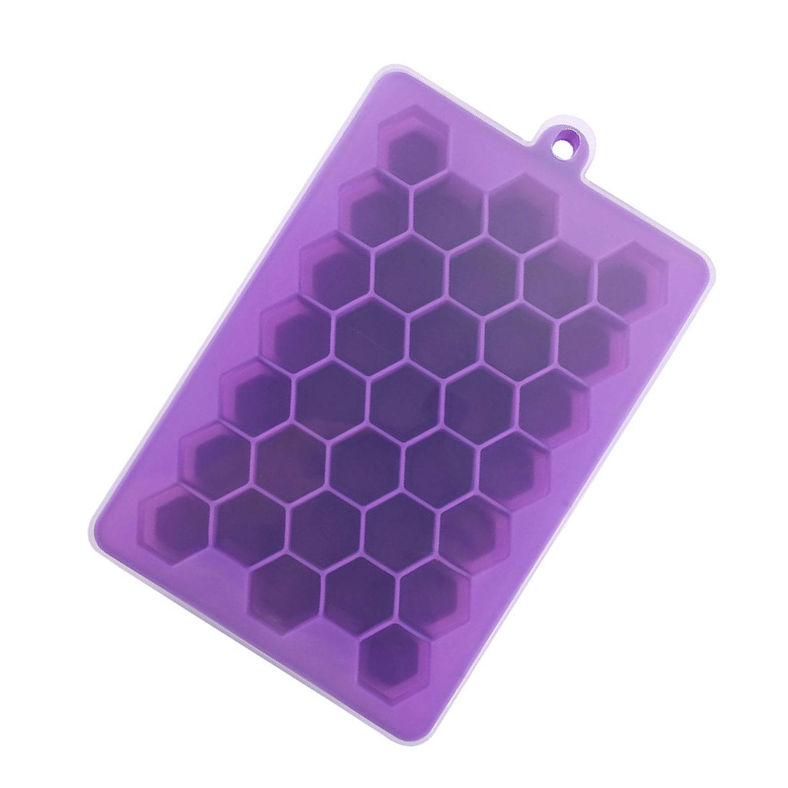 

33 Grid Ices Cube Tray with Lid Easily Release Ices Cube Molds Food Grade Silicone Ices Maker Mold Easily Clean фиолетовый