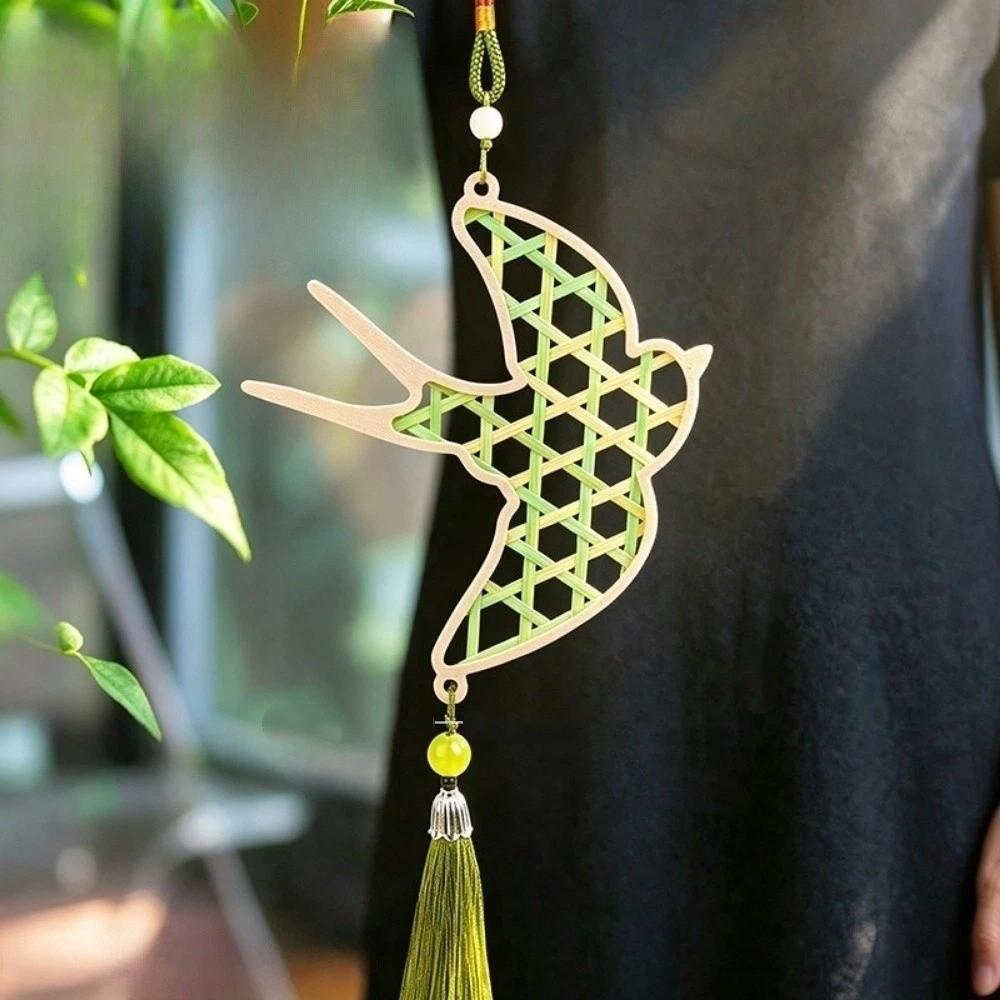 Zongzi Bamboo Pendant Material Kit Handmade Wind Chime Kit Courtyard Decor