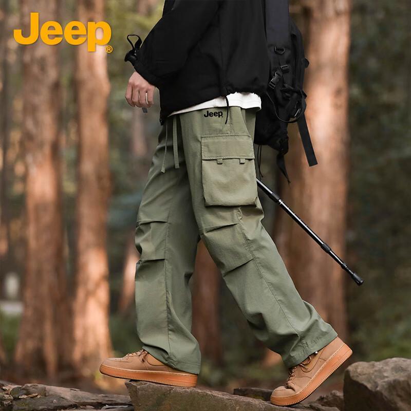 JEEP Men s Summer Quick-Dry Loose Straight Cargo Pants 2XL