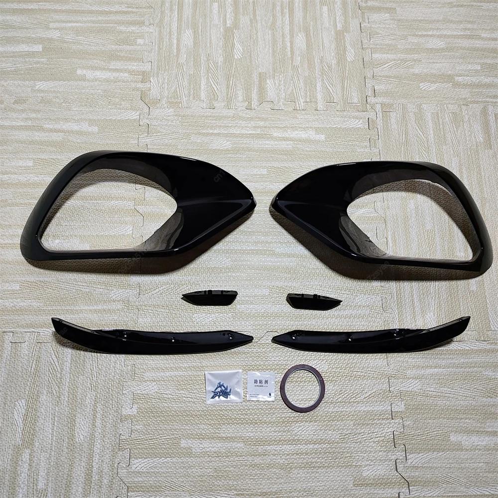Car Front Bumper Side Spoiler Splitter Canard For Mercedes Benz C118 W118 CLA45 AMG 2019-2023 ABS Fog Lamp Grille Trim Air Blade