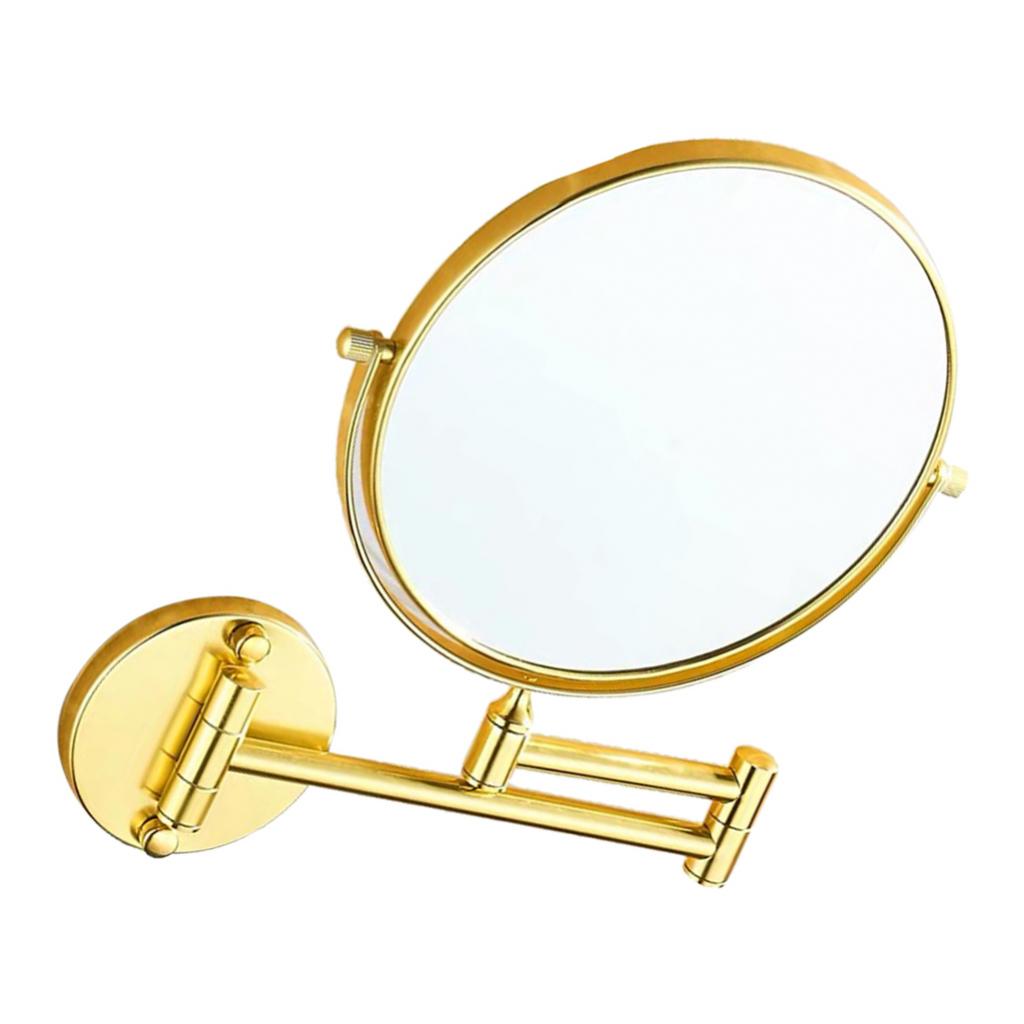 Nástěnné zrcátko na make-up 3x zvětšení Otočné sklopné toaletní zrcátko pro samoúčes a každodenní holení