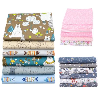 25cmx20cm 6Pcs Print Floral DIY Kid Baby Face Cotton Cover Cloth Sewing Material