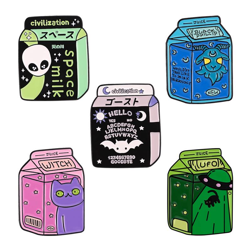 4-7PCS/SET Quotes Banner Enamel Pins Set Custom Cartoon Cool Slogan Brooch Lapel Badge Feminism Punk Jewelry for Friends