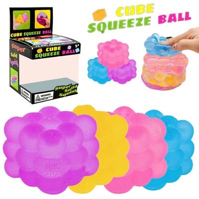 4Pcs 3D Candy-Shaped Music Stress Relief Squeeze Toy For Adults And Kids Sensory Decompression Simulation Cube For Stress Relief