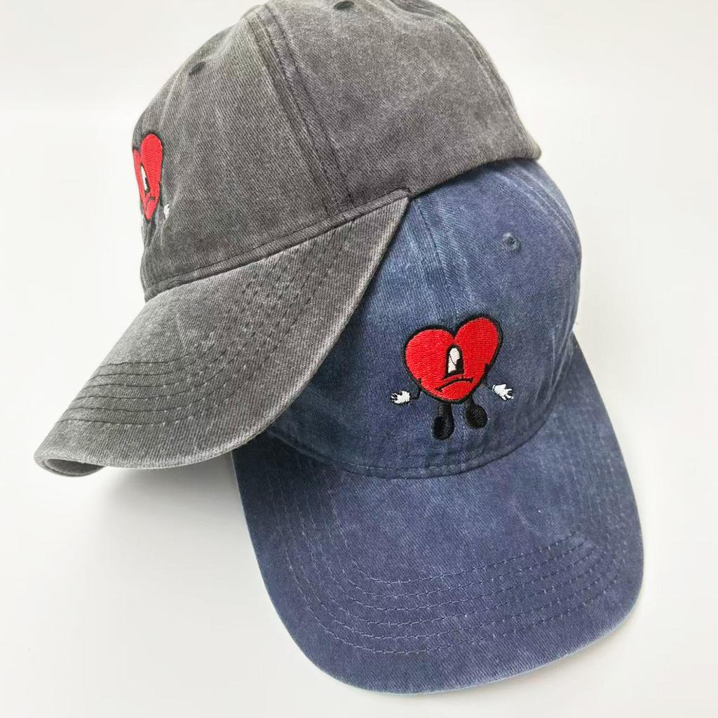 Neue Bad Bunny Denim Baseballkappe Snapback Hut Herren Un Verano Sin Ti Musikmütze Sommer Herbst Vintage Kappe