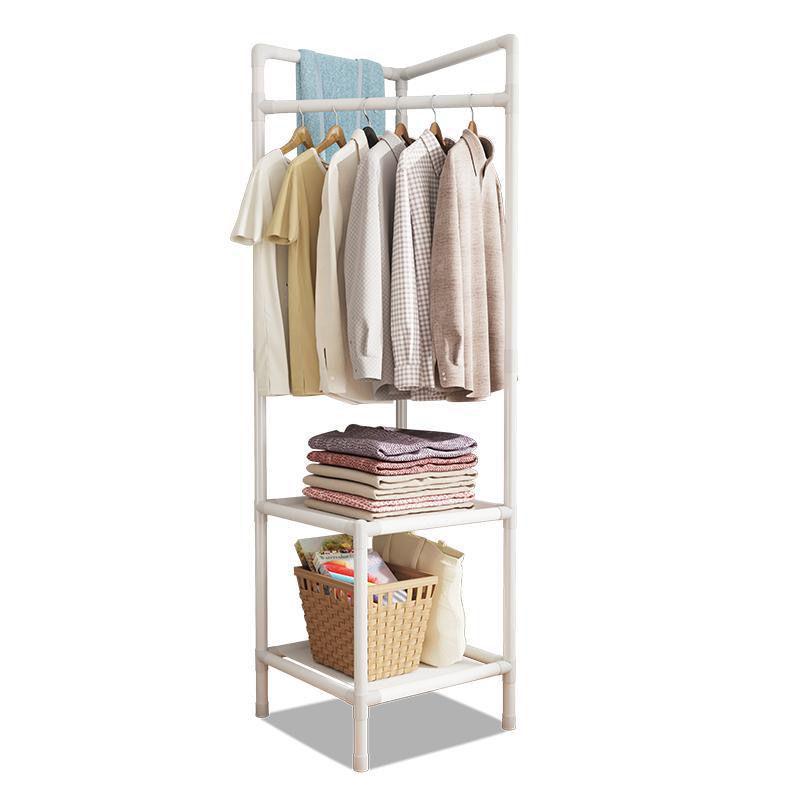 Multifunctional Corner Storage Rack for Clothes and Shoes – Detachable, Wall-Mounted Shelf for Bedroom