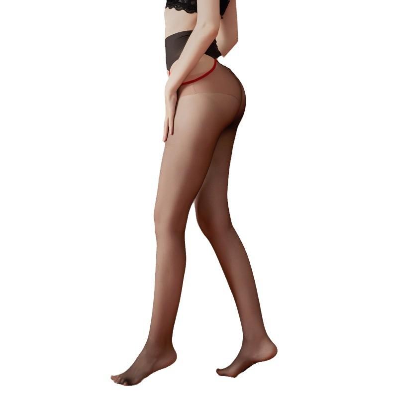 Womens Sexy Stockings Hollow 360 Seamless Suspenders Pantyhose Ultra-Thin Velvet Mask Sockings Transparent Night Club Wear