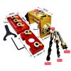 3 In 1 Dowelling Jig Master Kit Woodworking Adjustable Aluminum Drilling Guide Locator with 8/10/15mm Drill for Board Splicing