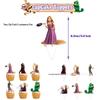Set Festa per Capelli Principessa Fiabesca: Striscione, Decorazioni per Torta, Palloncini & Spirali