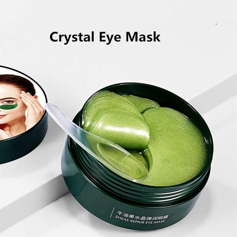 ZOZU 60 sztuk Avocado Collagen Eye Mask Nawilżająca maska do oczu Usuń ciemne koła Anti Age Bag Eye Wrinkle