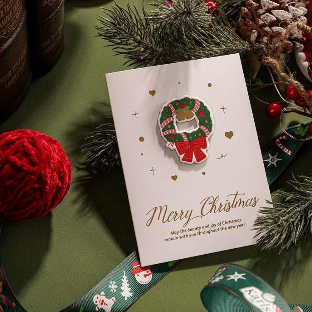 10pcs 3D Merry Christmas Greeting Cards DIY Greetings Postcard Creative Blessing Cards New Year