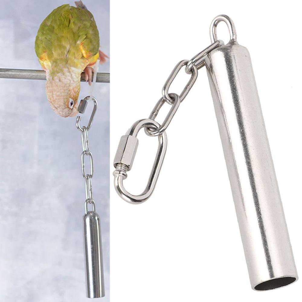 Heavy Duty Stainless Steel Bell Sweet Sound Parrot Bell Toy Durable Hanging Bell Toy Bird Cage Use