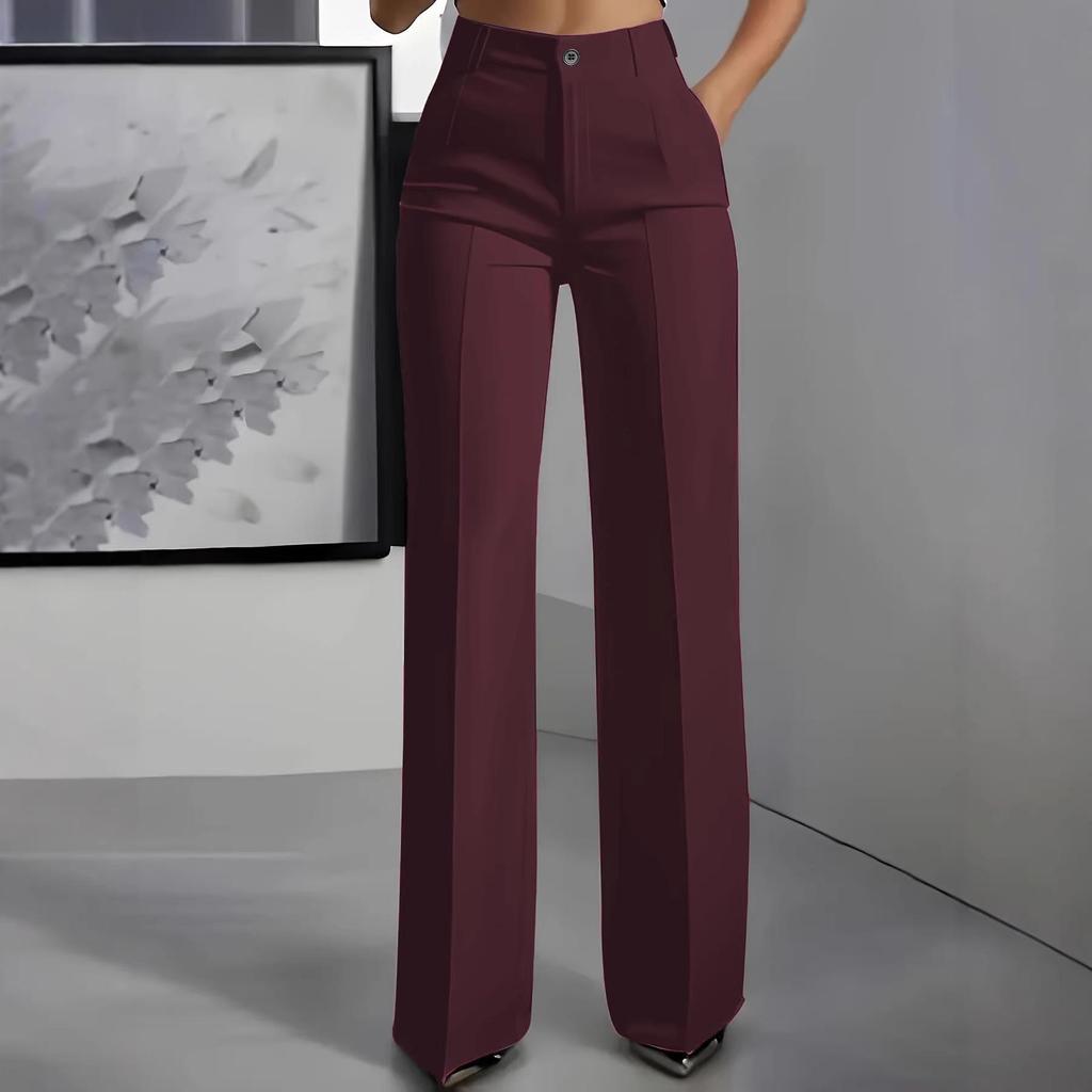 2025 Women's High-Waisted Drapey Straight-Leg Casual Suit