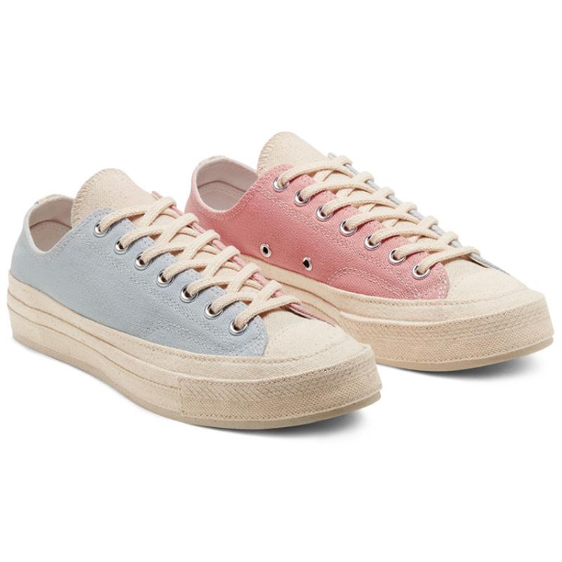 

Converse Chuck Taylor All Star 70 Renew Cotton Chuck 70 Макарон Удобные Ретро Низкие парусиновые кеды Унисекс Светло-голубой 36