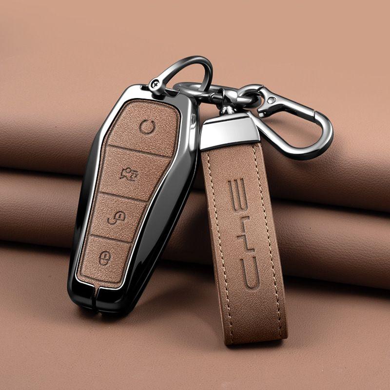 For BYD Tang L EV DM DMi DM-i 2022 2023 2025 2026 Keychain Remote Cover Shell Holder Fob AccessoriesZinc Alloy Car Key Case