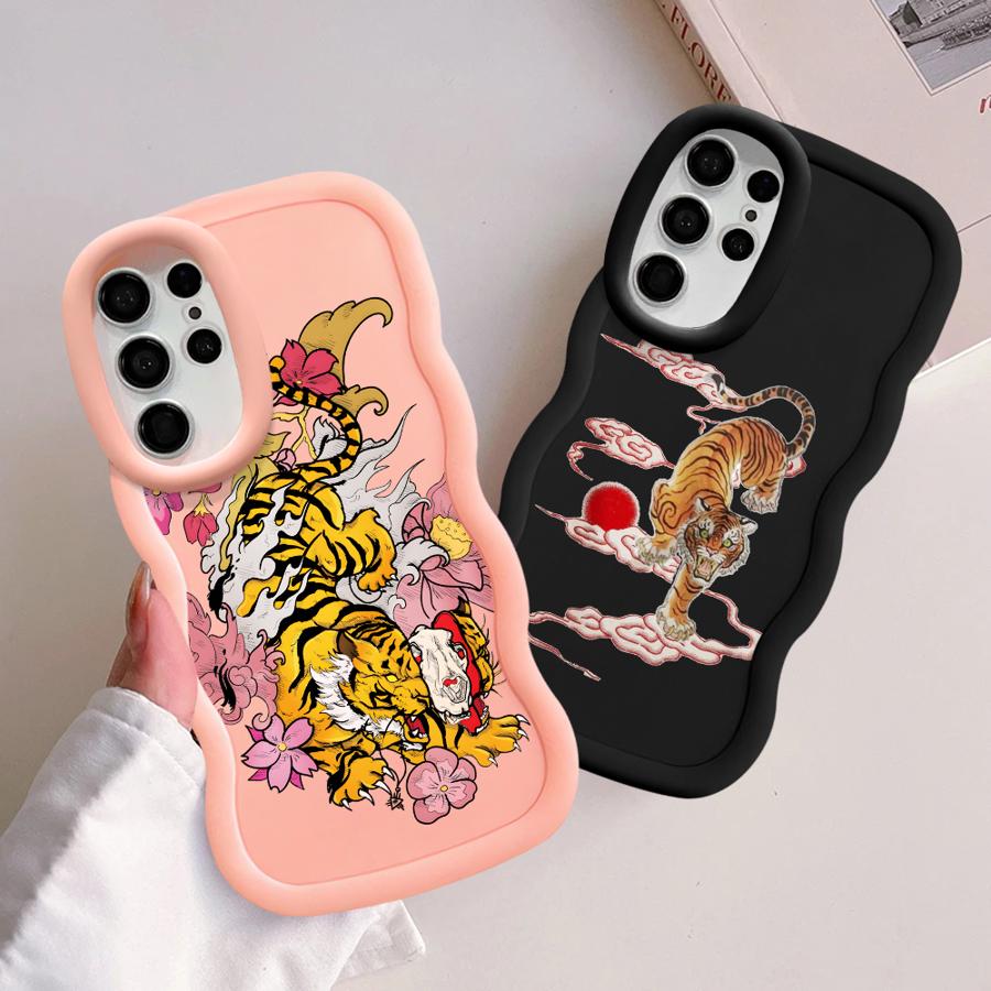Flower Tiger Soft Phone Cover Case for Samsung Galaxy S23 Plus A26 A25 S22 Ultra S25 S24 S21 S20 FE A34 A54 A24 A36 A55 A35