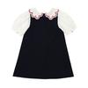 French Cat Navy Collar Floral Dress Q52dao050n3