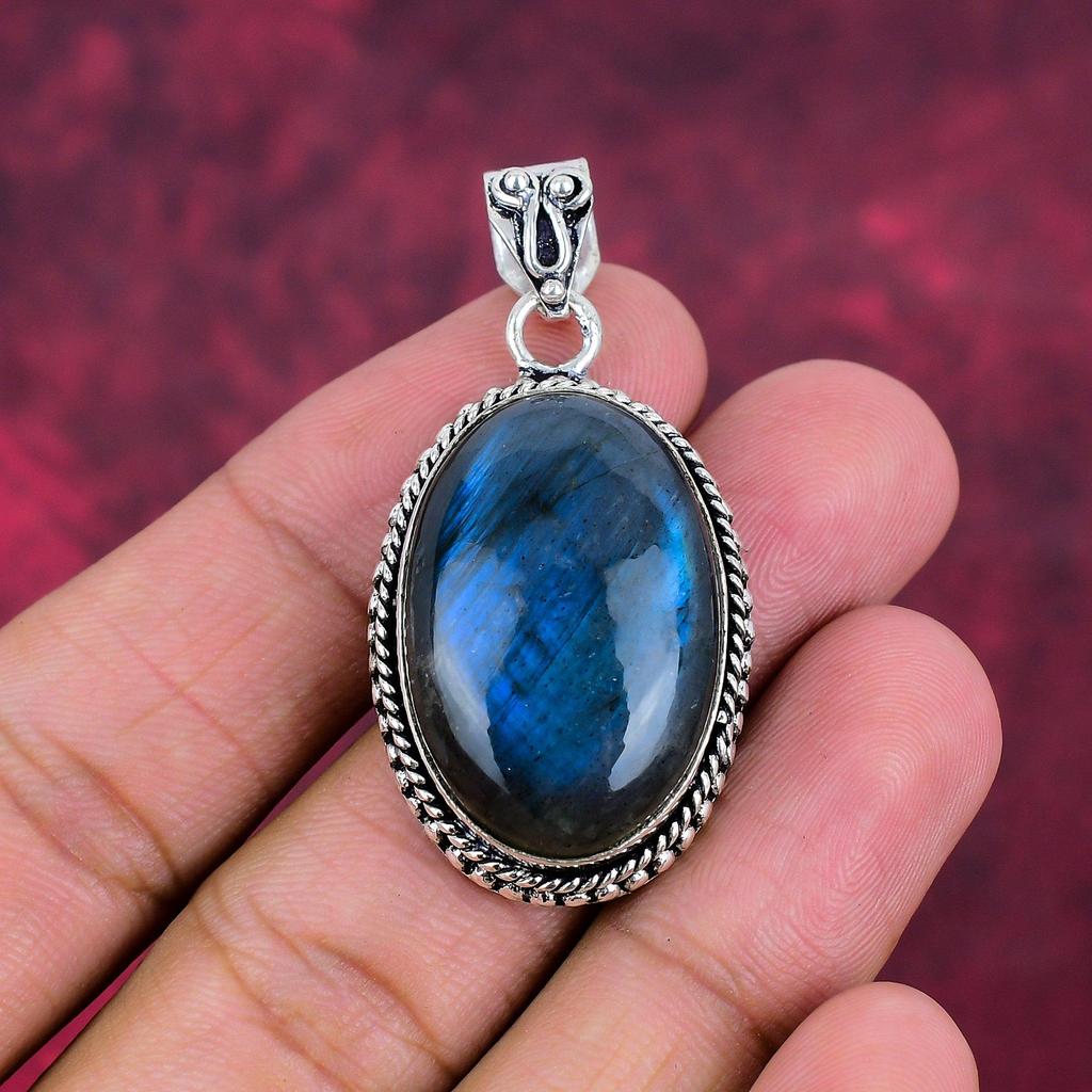 Labradorite Jewelry, 925 Sterling Silver Pendant Gemstone Jewelry, Handmade Amazing Jewelry Pendant, Gift For Her