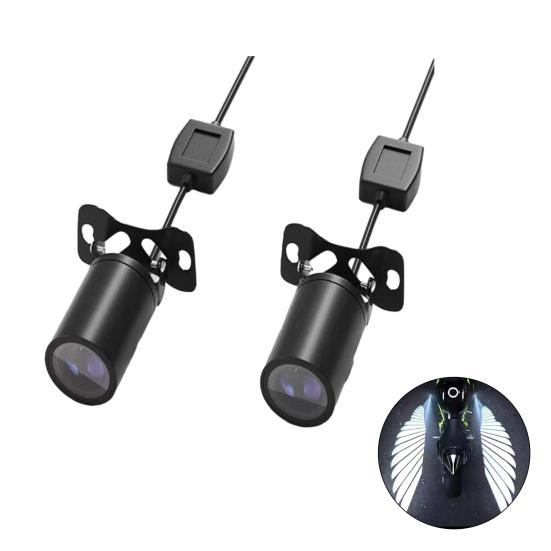 

1 пара светодиодных фонарей для мотоцикла, универсальные тени с логотипом в виде крыла ангела белый