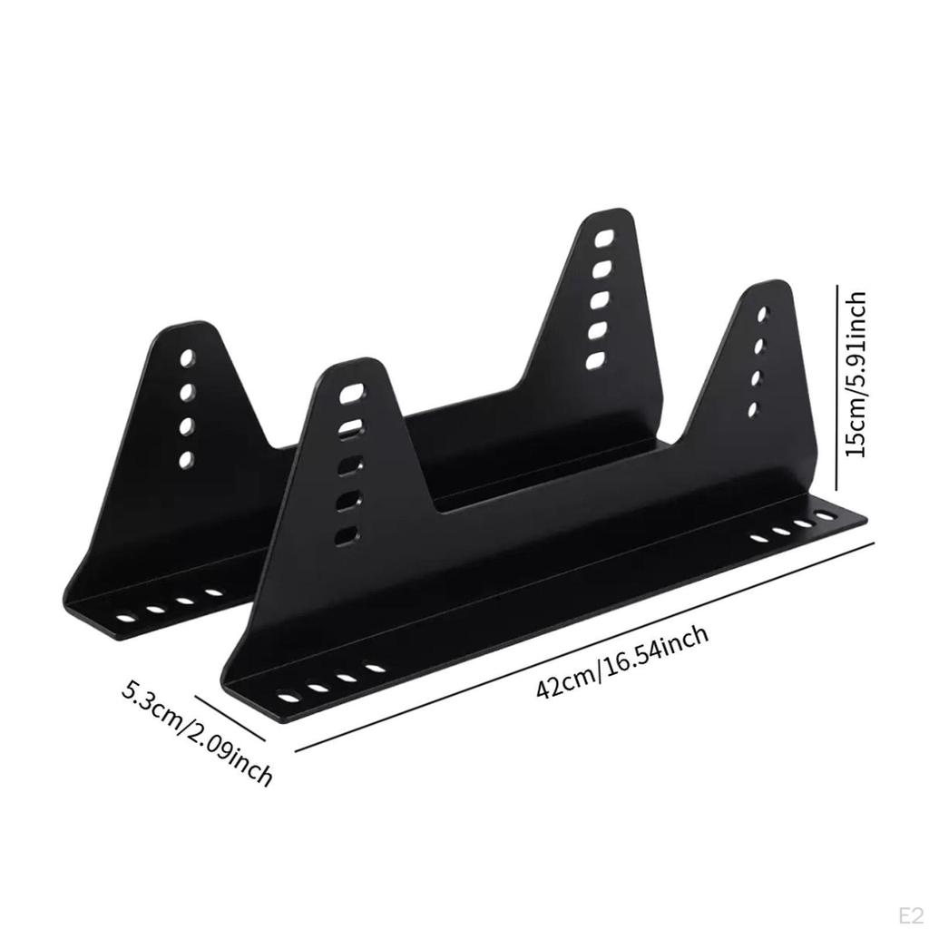 Universal Race Seat Brackets Heavy Duty Iron Side Mount Adjustable Bucket