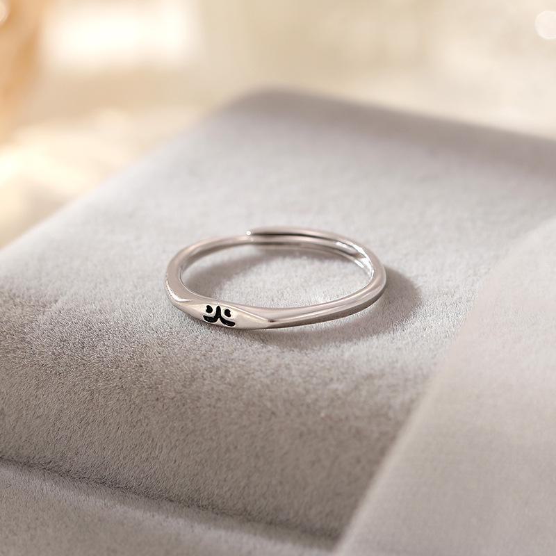 

Кольцо Banyan Tree Five Elements Glaze: Серебряное кольцо S925, дизайн «Золото, Дерево, Вода, Огонь, Земля», женское модное кольцо на указательный палец. RS1028 Text Fire белый