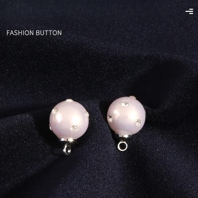 White Pearl Button Clothes Top With Diamond Shirt Cardigan Buttons Round Versatile Plastic Sweater Coat Buttons