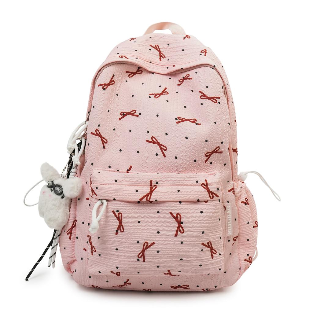 Schoolbag Fashion Printed Backpack Junior High School School Bag Women's High Value ins Wind Large Capacity Commuter Light Casual Backpack