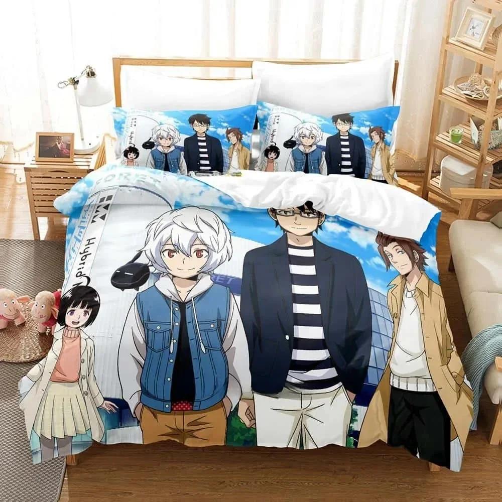 3D Anime World Trigger Bedding Set Printed With Pillowcase Bed Duvet Cover Soft Single Double Queen Super King Size Home Textile