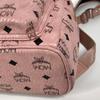 MCM Visetos Logo Backpack Bag Backpack Leather pink