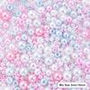 Mixed Size Acrylic Pearl Beads Round Tiny Craft Beads Loose Pearls for Jewelry Making DIY Craft Necklaces Bracelets 30g/pack