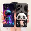 Soft Liquid Silicone Phone Case For Honor X6D Play 60A Black Cat Cartoon Dragon Animals Pattern Bumper For Enjoy 60A Back Cover