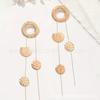 Fashion Irregular Geometric Hammer Round Fringed Earrings Personality Creative Retro Fringed Women's Earrings