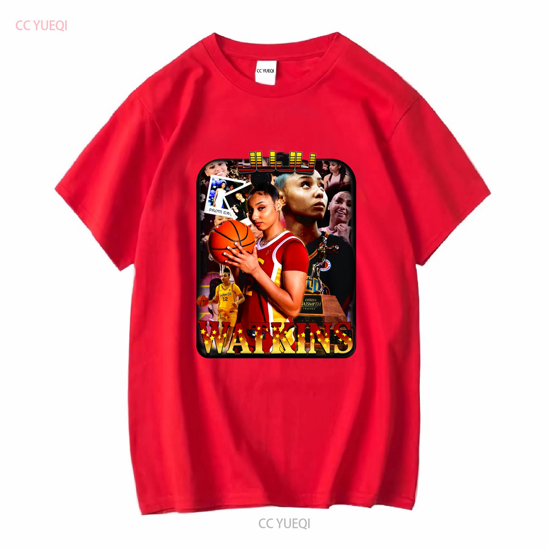 Juju Watkins T Shirt 230 GSM long or short sleeves vintage Washed Soft Breathable homme Top For Everyday Wear Stretched S