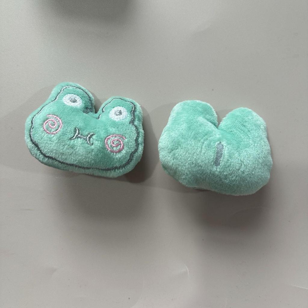 Cute Cartoon Plush Frog Doll Bag with Accessories & Brooches